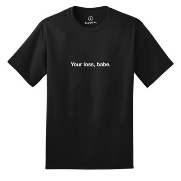 Blvck.PL Your Loss Babe T-shirt Black (NWT) - Picture 3 of 3